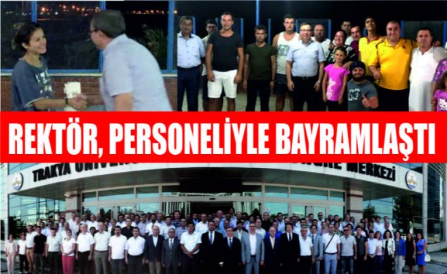 Personeliyle, bayramlaştı