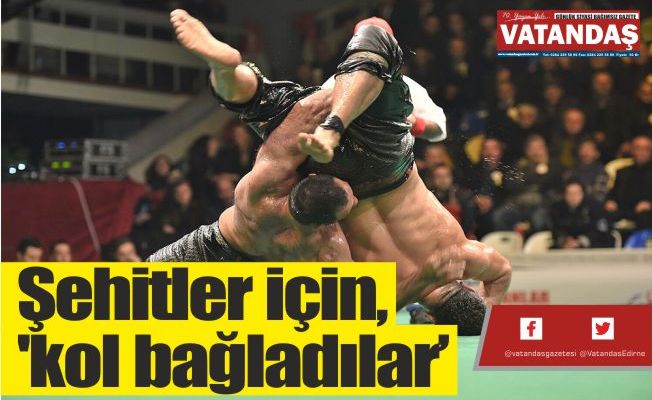 Şehitler için,  'kol bağladılar’