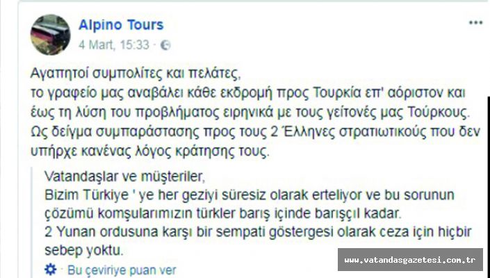                 YUNAN FİRMADAN, TURİZM AMBARGOSU