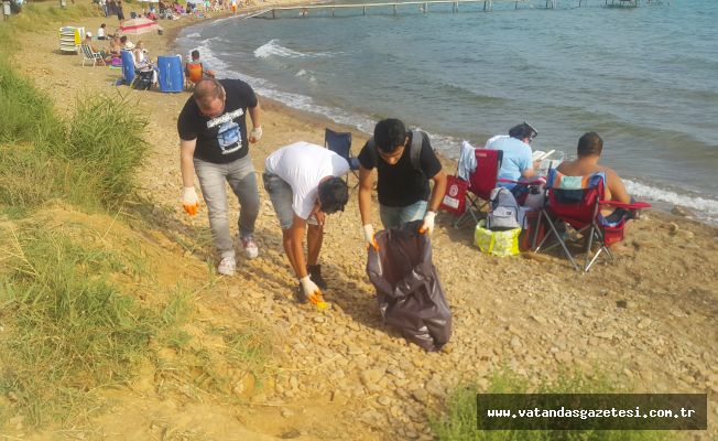 1 TON ÇÖP TOPLANDI