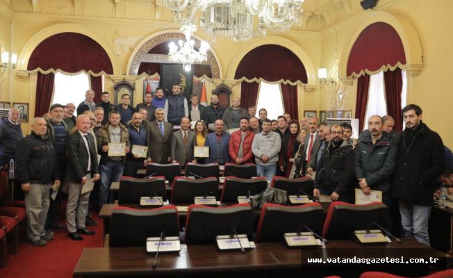 212 kişiye sertifika verildi