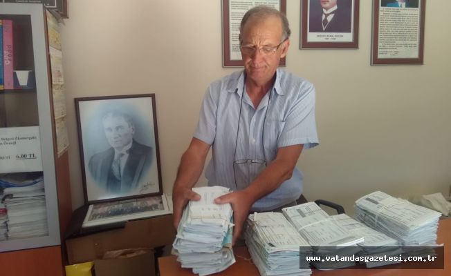 MUHTARLIKLAR BORÇ  TEBLİĞ ZARFLARI İLE DOLDU