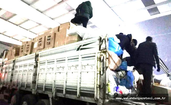 YARDIMLAR ELAZIĞ’A ULAŞTI