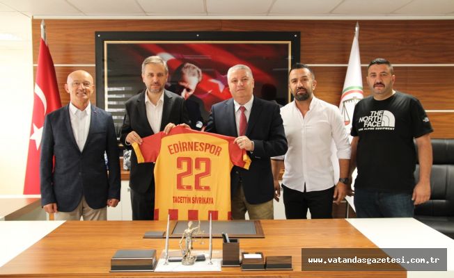 Edirnespor yönetimi ziyaretlerine devam ediyor Edirnespor yönetimi ziyaretlerine devam ediyor