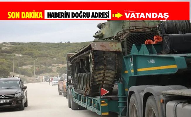 SAROS KÖRFEZİ'NDE ASKERİ TANK DENİZLE BULUŞUYOR