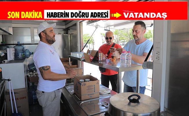 GURBETÇİLERE İKRAMLI KARŞILAMA