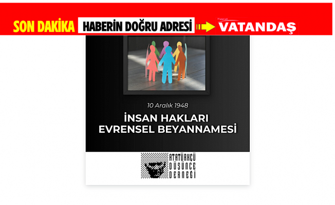 ADD'DEN "İNSAN HAKLARI" MESAJI