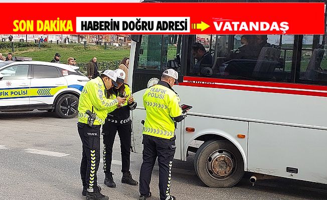 TRAFİK EKİPLERİNDEN KIŞ LASTİĞİ DENETİMİ