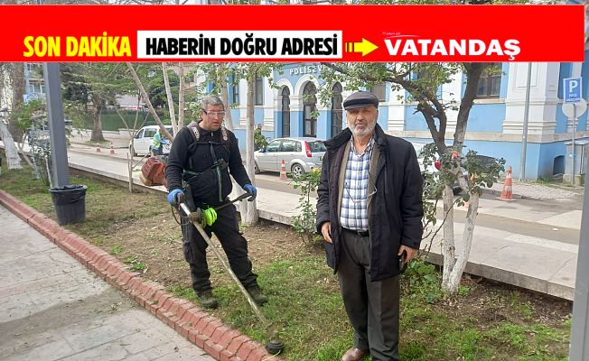 BELEDİYE EKİPLERİNDEN POLİS PARKINDA TEMİZLİK ÇALIŞMASI